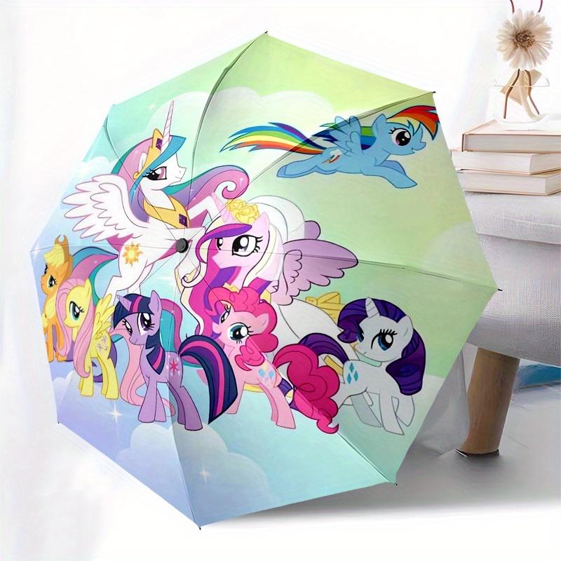 1pc My Little Pony, Friendship Themed High-quality Umbrella,Automatic Opening and Closing Umbrella,Multi-functional Umbrella G0811259