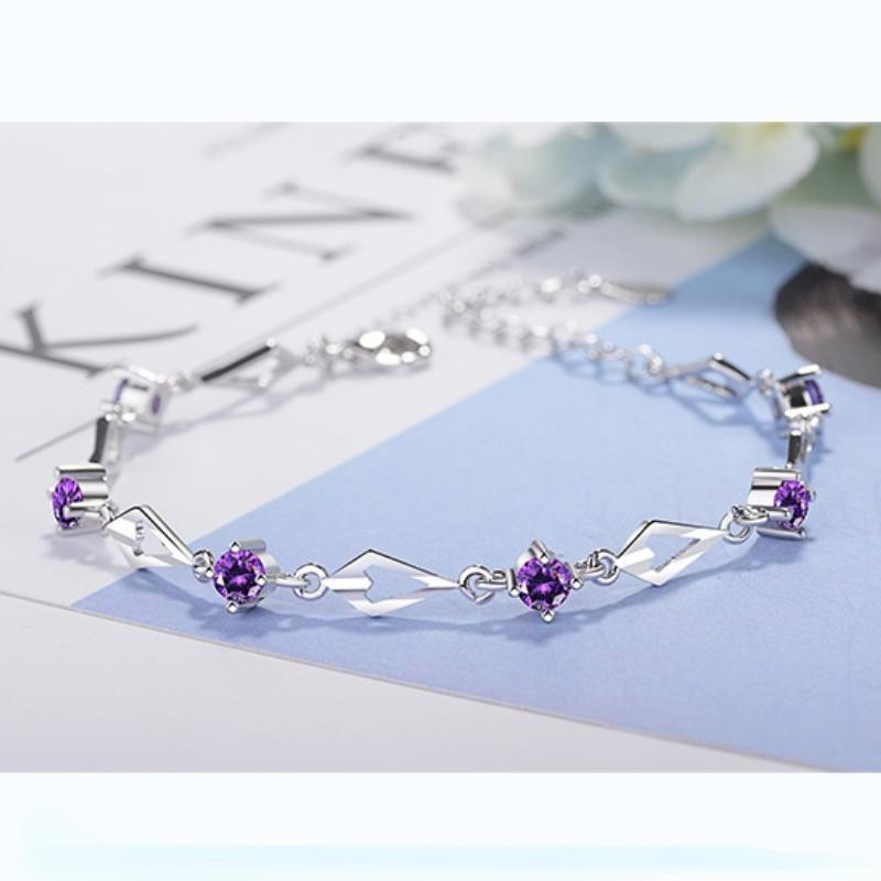 

Линдон циркон браслет ювелирные изделия геометрические бусины браслеты-цепочки модный тонкий свадебный подарок для подруги женщин