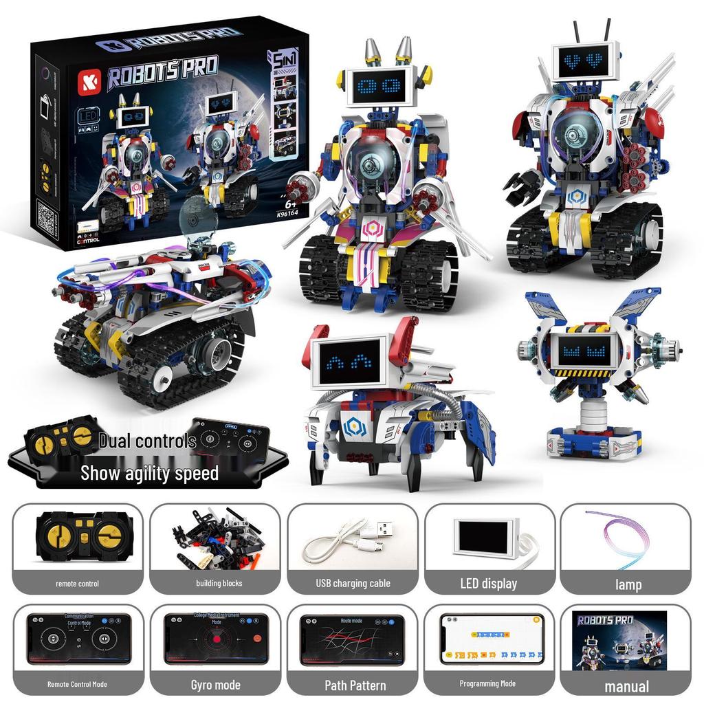 Kit de robot programmable télécommandé avec blocs de construction pour l'exploration scientifique éducative