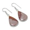Natural Noreena Jasper Gemstone 925 Sterling Silver Jewelry Earring 1.58" AEE-11019