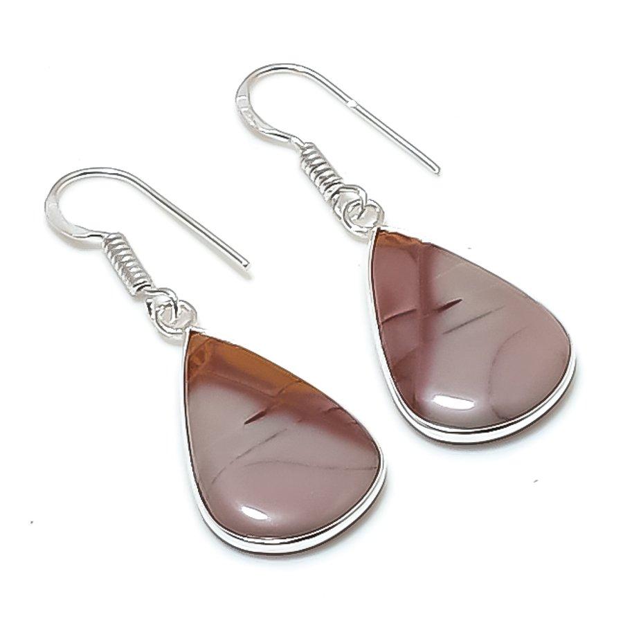 

Natural Noreena Jasper Gemstone 925 Sterling Silver Jewelry Earring 1.58 AEE-11019