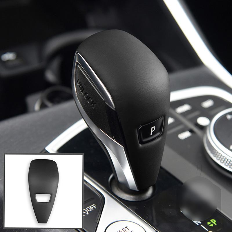 1 Piece Car Leather Gear Shift Handle Trim Cover with Fragrant Tablets Compatible for BMW 4 Series G20 G28 Z4 G29 2020-
