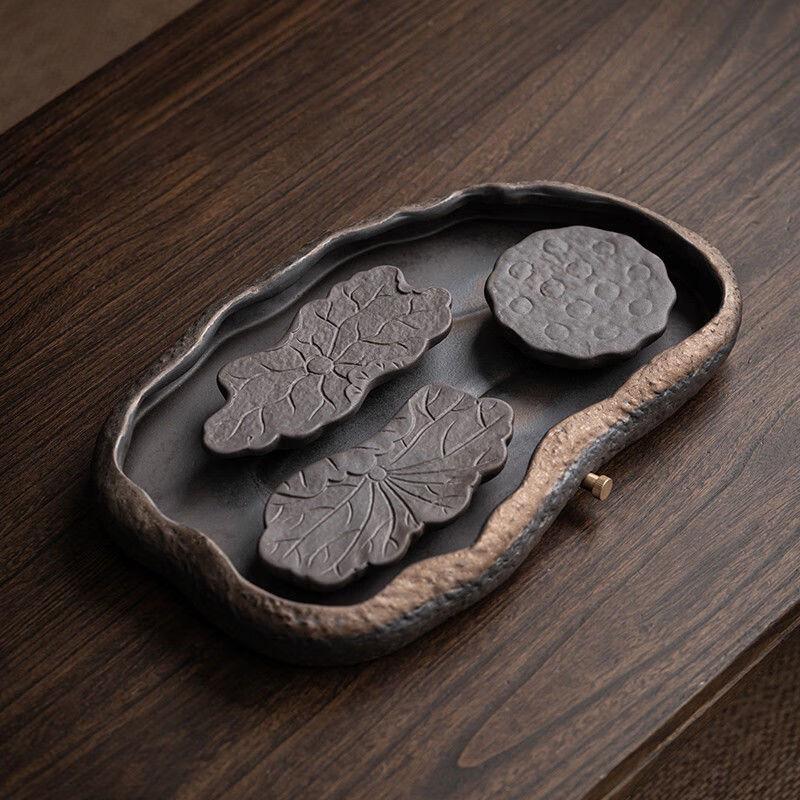 Chuyi Seven Retro Ceramic Dry Bubble Tea Tray