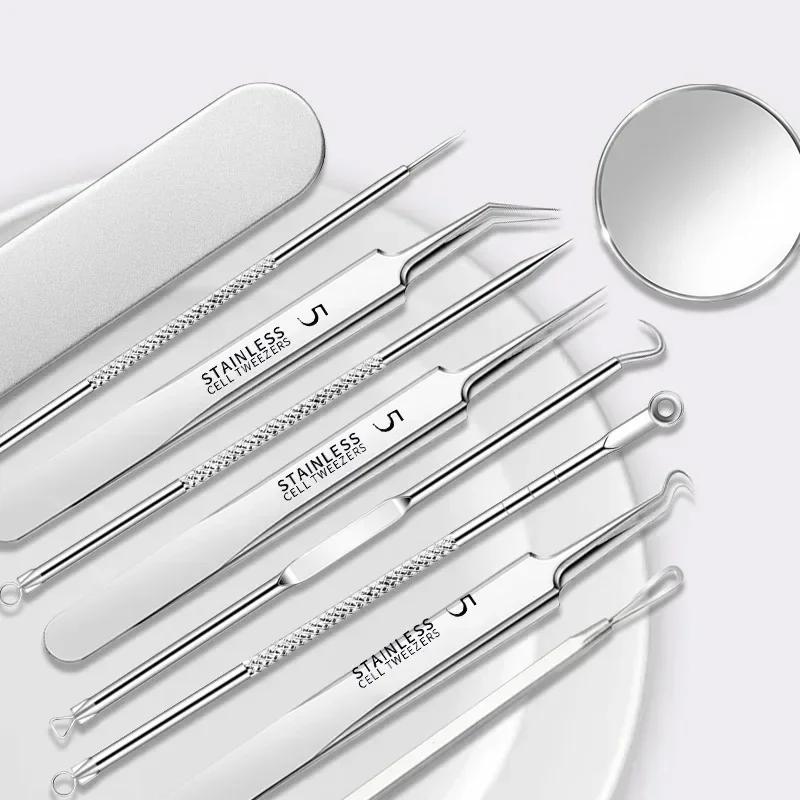 14PCS Higt Quality Acne Blackhead Removal Kit Nose Face Pore Cleansing Acne Needle for Ingrown Hair Comedones Extractor Skin Care Tool