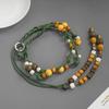 Colorful Wooden Bead Necklace by Fiona Sit - Ethnic, Woven, Long Necklace & Waist Chain