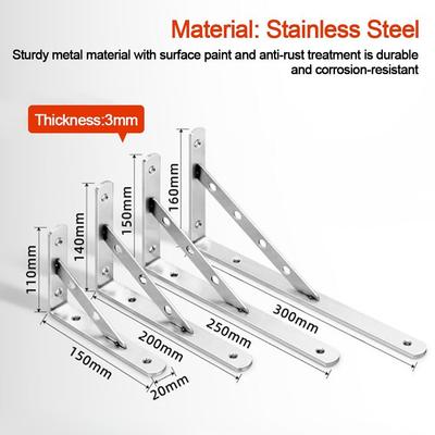 Nuovo Staffa per Mensola in Acciaio Inossidabile Robusta Triangolo Retto Staffa a L Supporto per Mensola