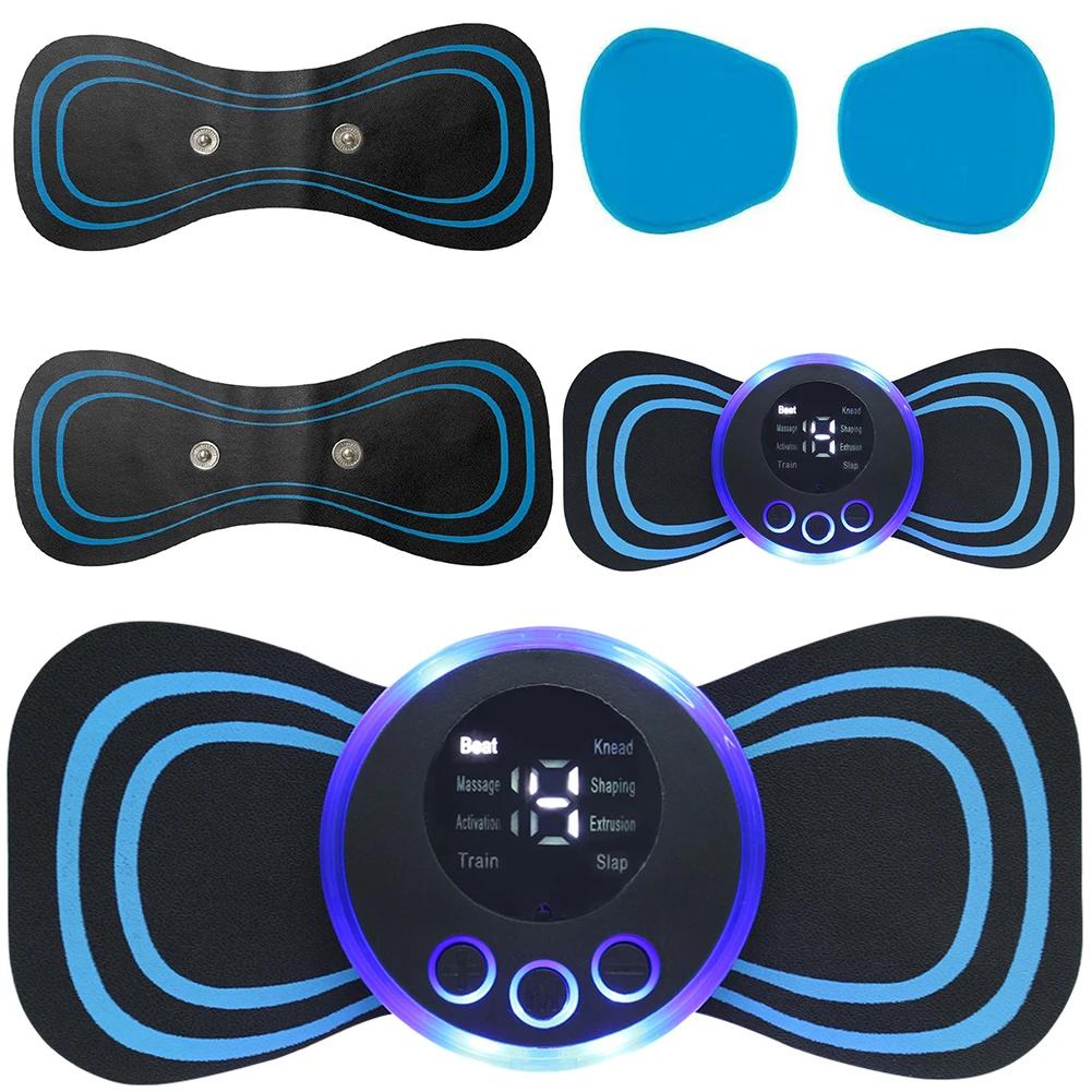 EMS Electric Neck Massager Lcd Display Cervical Massage Patch Low Frequency Pulse Muscle Stimulator Pain Relief Relaxation Tools