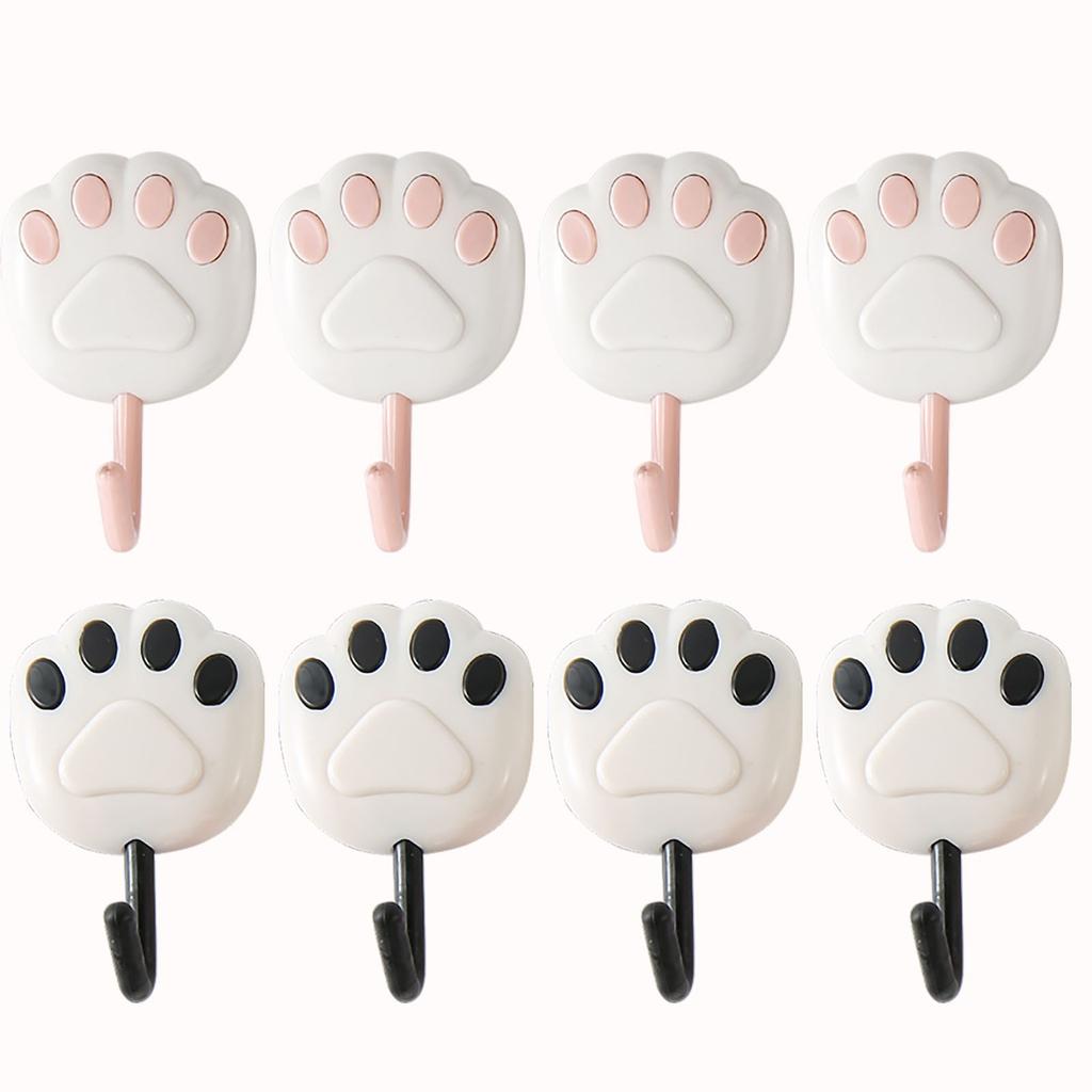 8Pcs Shaped Hook Plastic Non-marking Super Glue Hook Nail-free Hook