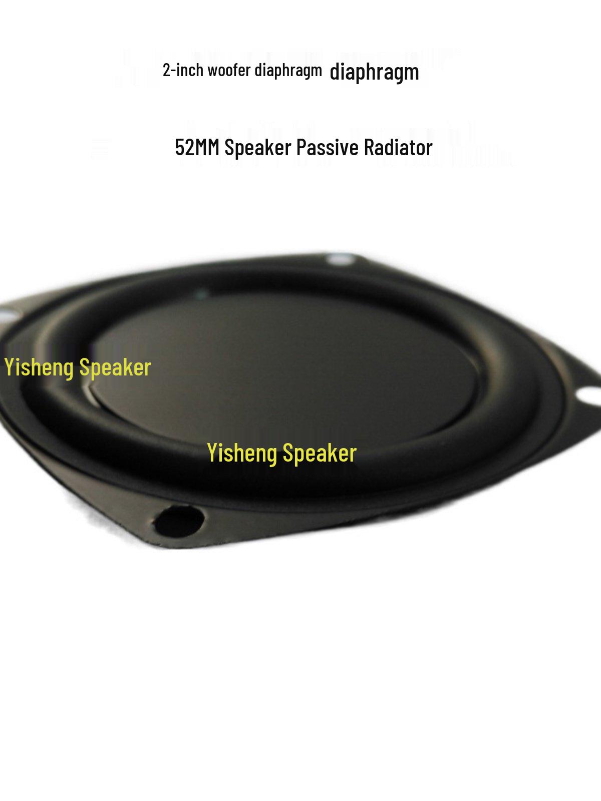 2-Inch Bass Diaphragm 52mm Vibration Membrane Speaker Radiator чёрный