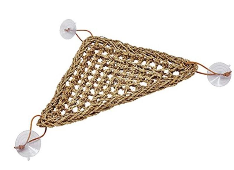 Triangle Reptile Hammock Climbing Mat Grass Pad Irregular Rope Ladder Pet Mat for Small Animals