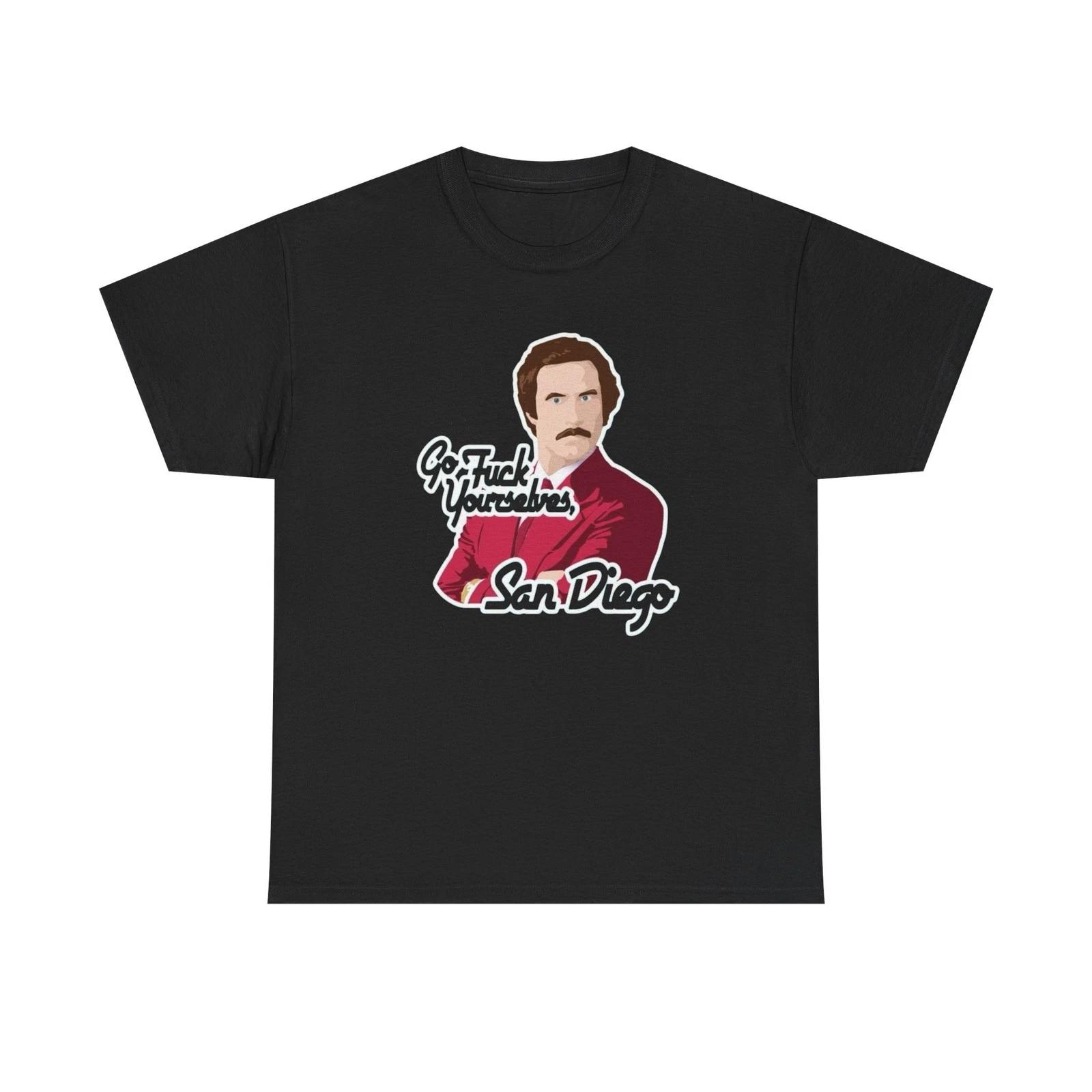 

Anchorman Ron Burgundy San Diego Graphic T Shirt Unisex Heavy Cotton Tee XL