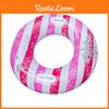 Thickened And Enlarged Inflatable Lifebuoy With Handle For Children And Adults Navy Style Pink Striped Swim Ring