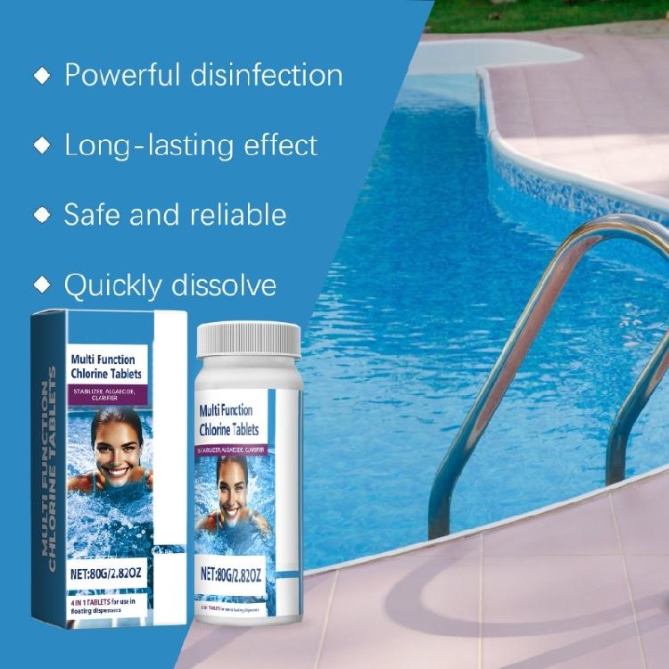 Clear Water Solution with Chlorine Tablets Use Friendly Pool Sanitation with Low Chlorine Tablets Safe for Home Hotel