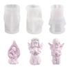 1Pc DIY Epoxy Angel Candle Mold Rose Angel Boy Girl Prayer Angel Silicone Mold