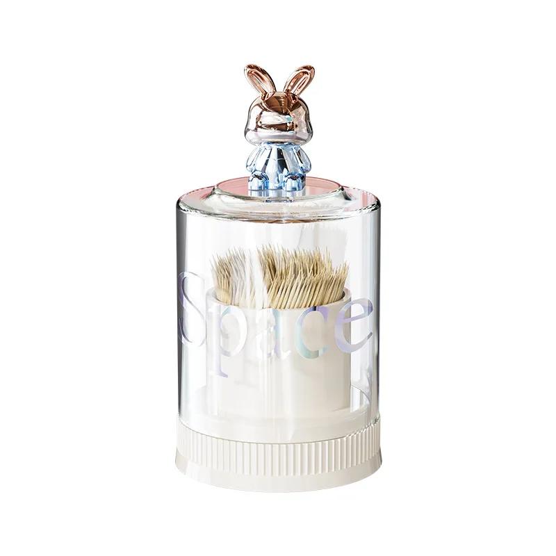 Creative Bear Toothpick Box Cotton Swab Storage Box Toothpick Holder Container Toothpick Dispenser Kitchen Storage Gadgets