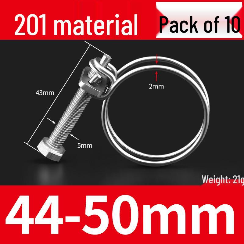 Stainless Steel Double Wire Hose and Pipe Clamp for Gas and Water Retention