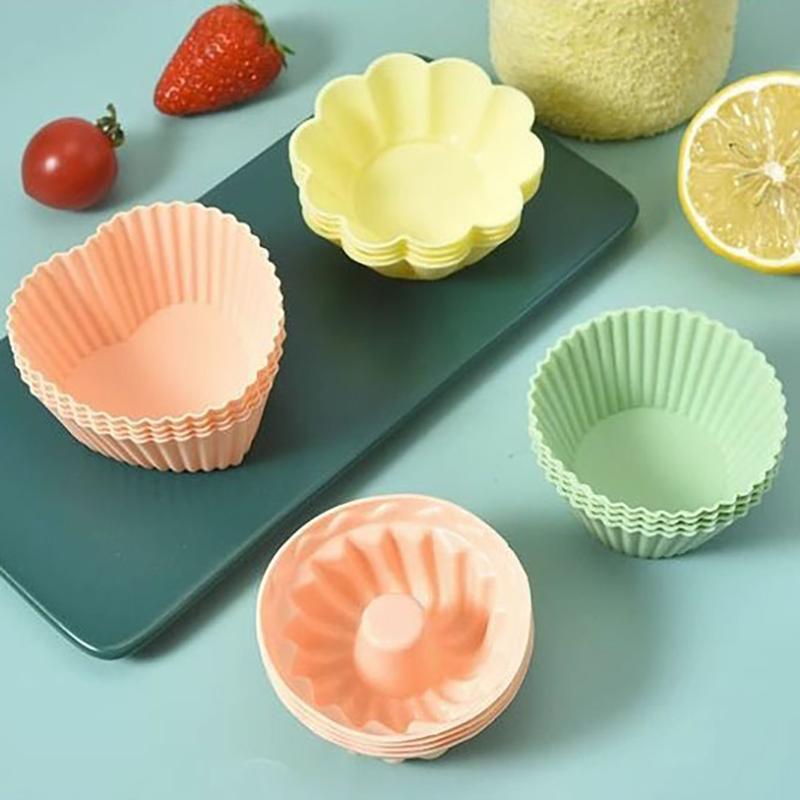 5/10/20/25 Stück Silikon-Lunchbox-Teiler Cupcake-Förmchen Eierkuchenhalter Kuchenbecherform Muffinförmchen Bento-Box-Zubehör Für Kinder