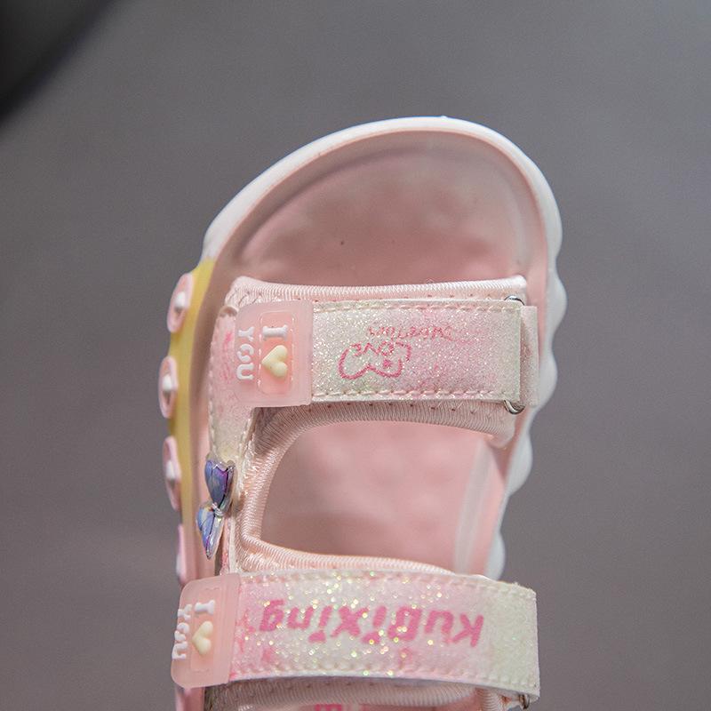 Mädchen Sandalen Sommer neue Kindersportarten rutschfeste Strandschuhe kleine Prinzessin Mode weichsohlige coole Hausschuhe