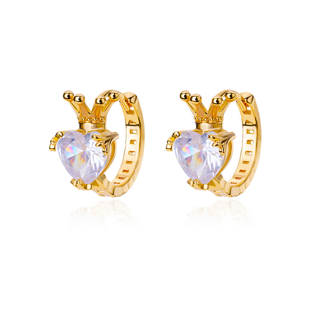 Zircon Polygon Earrings For Women Stainless Steel Geometric Hoop Earrings New Design Luxury Wedding  Trending Jewelry Gift