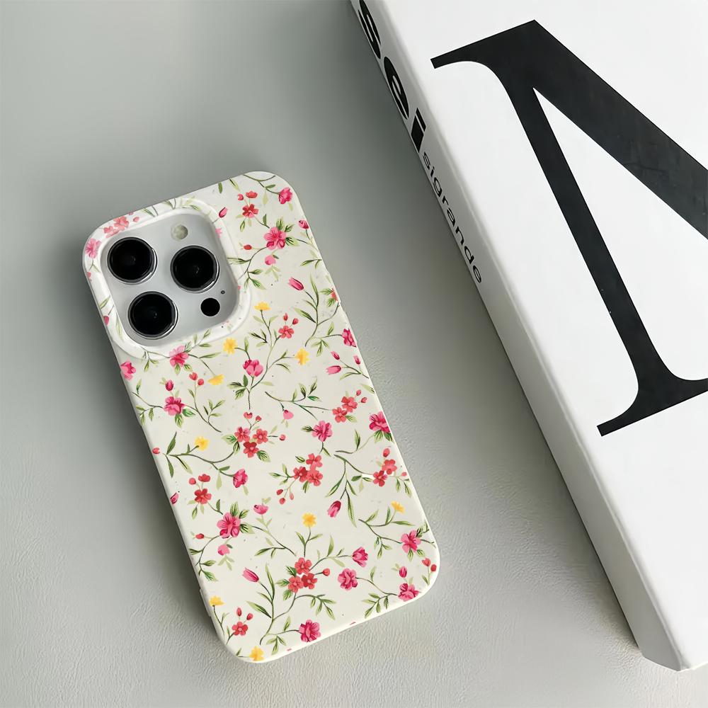 

Full Screen Of Pink Flowers Phone Case For IPhone 16 15 Case For IPhone 11 13 12 14 Pro Max XR X Xs Max 7 8 Plus Cover Case 7PlusOr8Plus