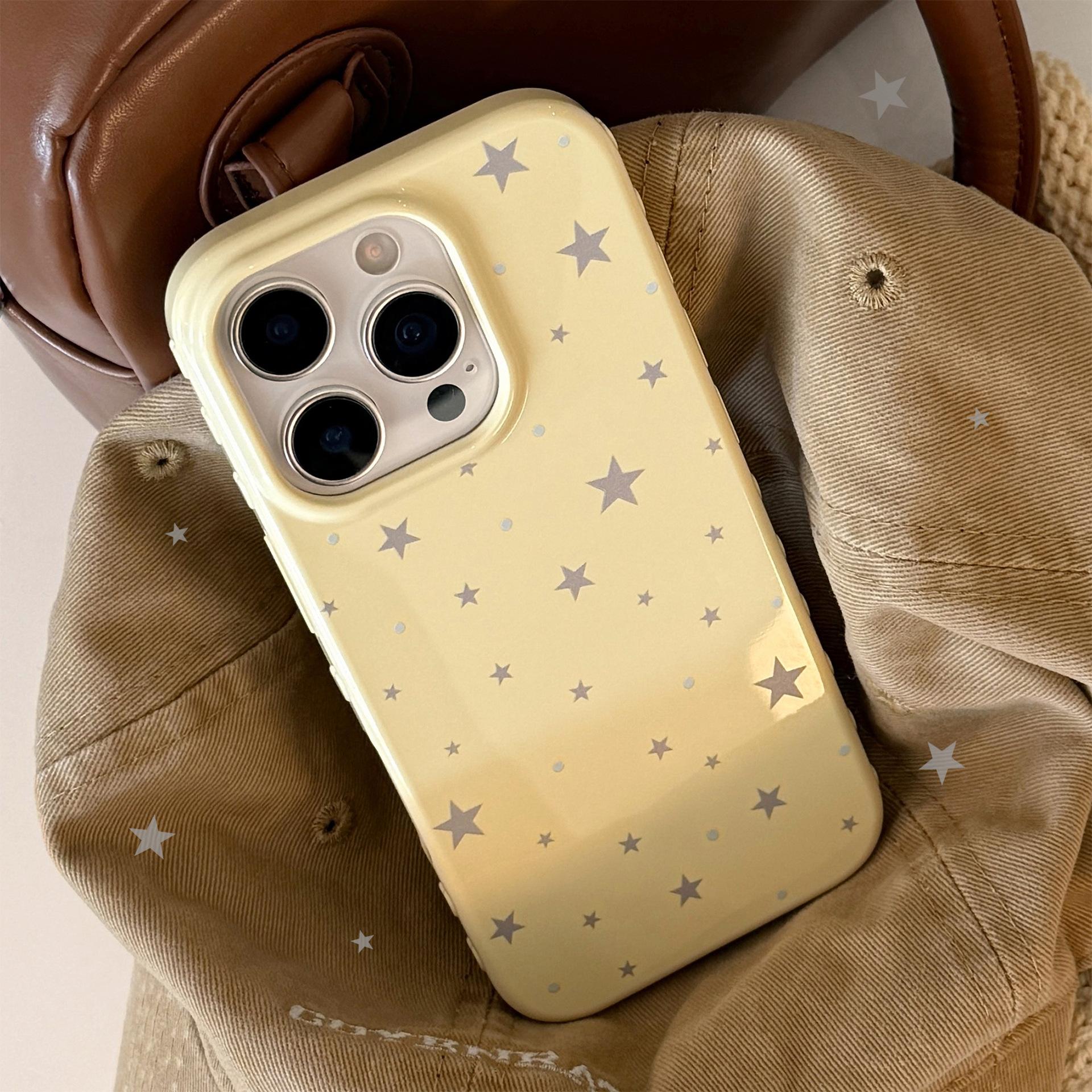 

Niche Ins Graffiti Stars for Apple 16pro Max Mobile Phone Case for IPhone17 for 15 Anti-fall 14 Soft 12/12pro