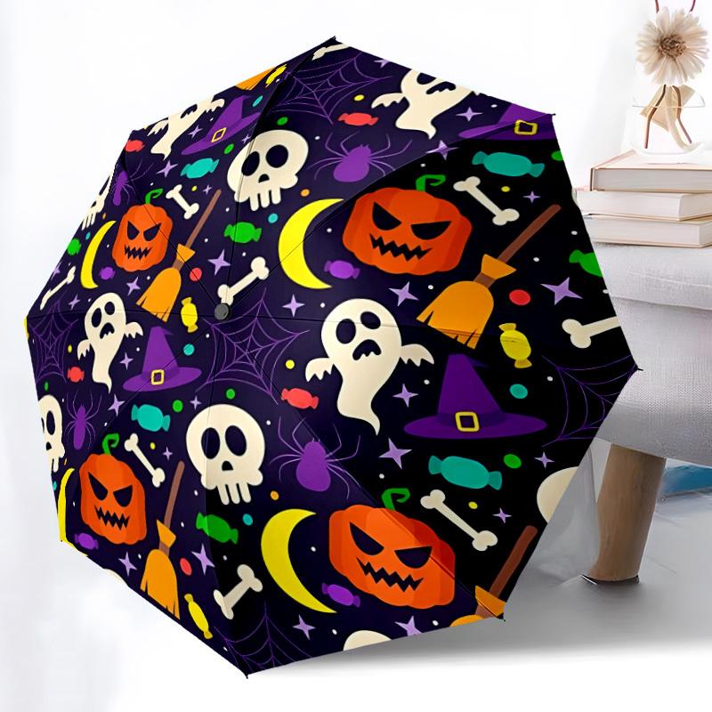 1pc Halloween Decorations Umbrella - Portable Home Essential, Durable Iron Frame with Rod Structure, Fashion Lovers yy250910125