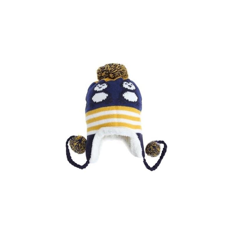 Cute Baby Toddler Girls Boys Penguin Fur Ball Knitted Winter Warm Cap With Elegant Design