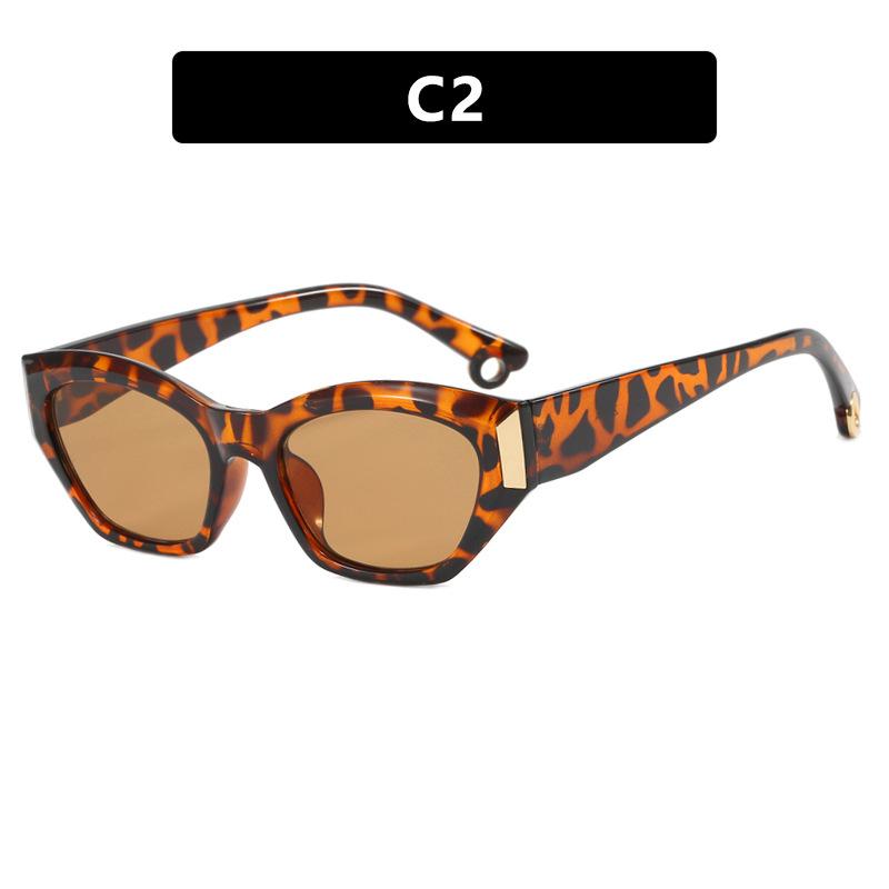 Ins Popular Fashion Polygon Irregular Cat Eye Women Luxury Sunglasses Retro Double Color Shades UV400 Men Sun Glasses