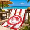 Olympiacos FC Wappen Emblem Strandtuch, Schnelltrocknend, Pflegeleicht, Geeignet für Fitness und Strandurlaub, Sport-Essential