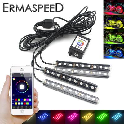 4 IN 1 Motorcycle LED Atmosphere Strips Light Android IOS App Control RGB Decorative Romantic LED Lights