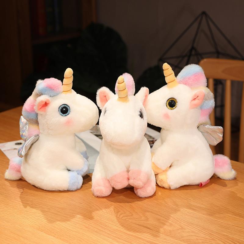Internet Celebrity Unicorn Doll Plush Toy Girl Bed Pillow Children Rag Doll Soothing Doll Rainbow Pony