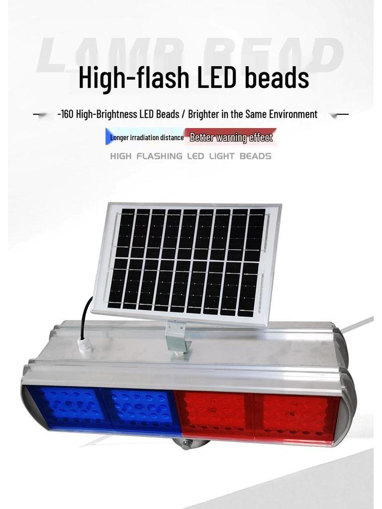 Red & Blue Flashing Road Safety Warning Lights for Construction & Maintenance Vehicles