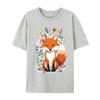 Fox Worship Cute Fox Leaves T Shirts April Fool Day Tops Shirts Short Sleeve For Unisex High Quality Premium Cotton Tshirts