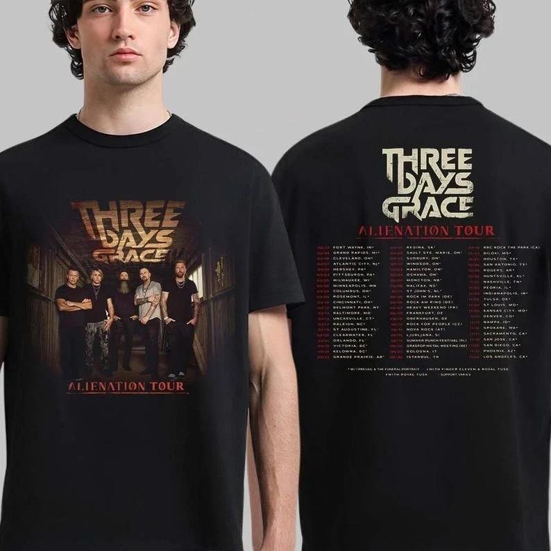 2 Sides Three Days Grace Alienation Tour 2026 US T-Shirt L124