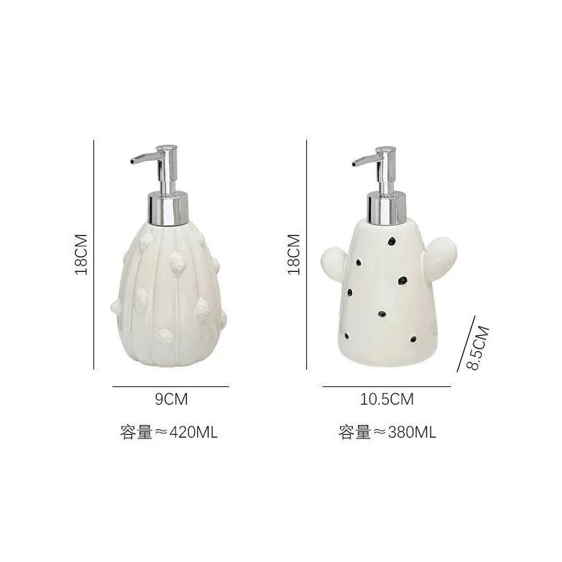 Portable Soap Dispensers Ceramic bottling bottle press type shower gel lotion bottle Bathroom Home Hand sanitizer storage bottle