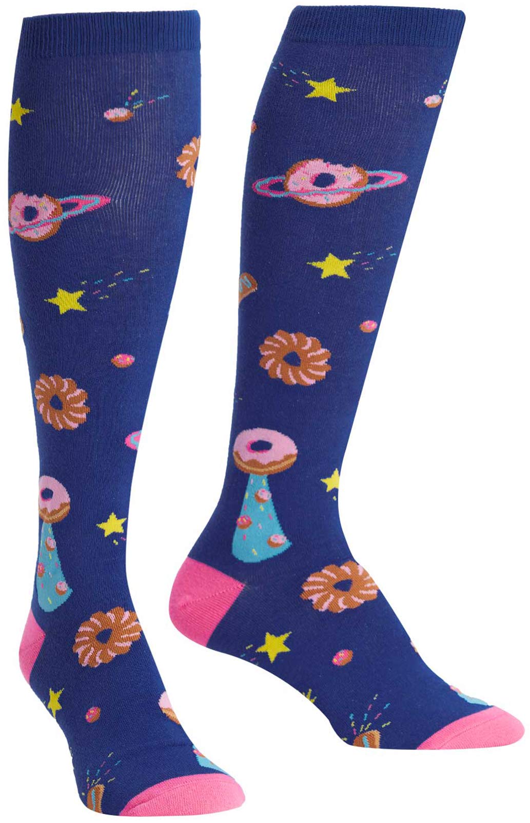 

Sock it To Me Высокие стильные носки из Glazed Носки женские универсального размера, США Галактика, синий