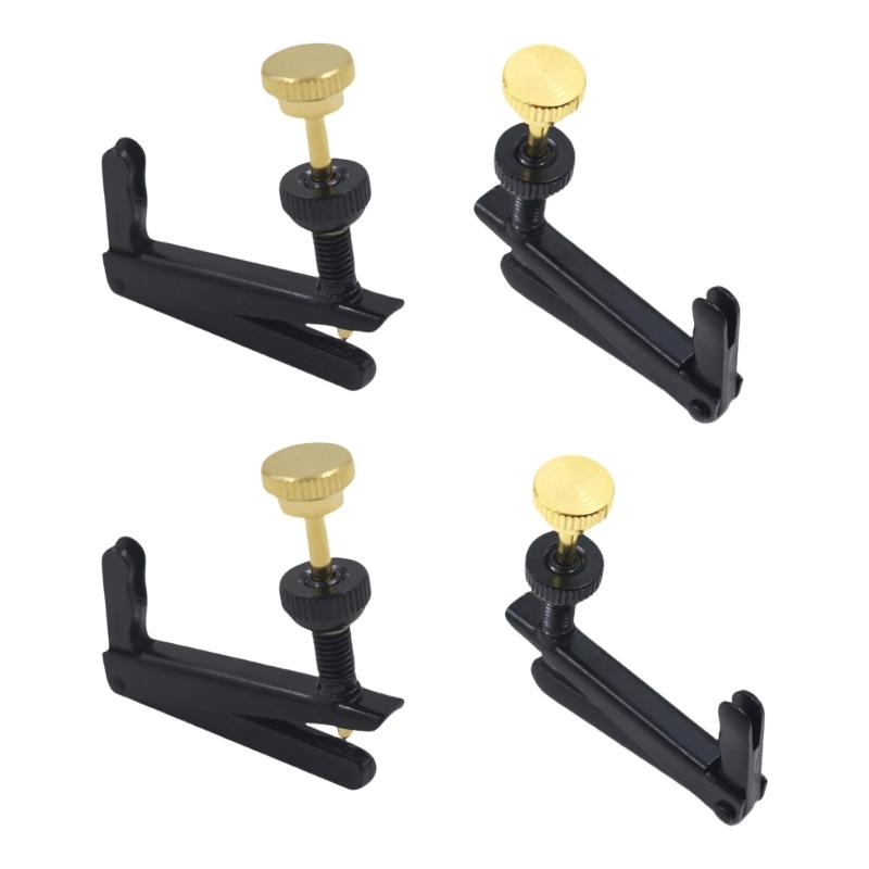 

4Pcs Violin Fine Tuners Replacement Tuning Screw Metal String Spinner Musical Instrument Parts Easy to Installation чорний