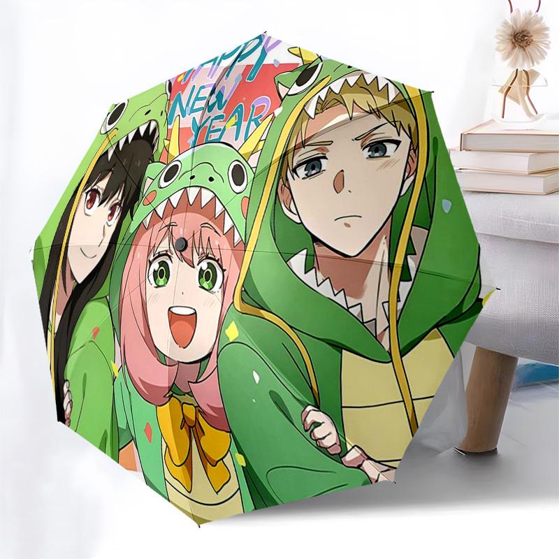 

1pc Happy New Year Dinosaur Hoodie with Automatic Opening Umbrella, Portable Folding Design, 8-Bone Iron Frame Outdoor Umbrella, Perfect Gift for Fans