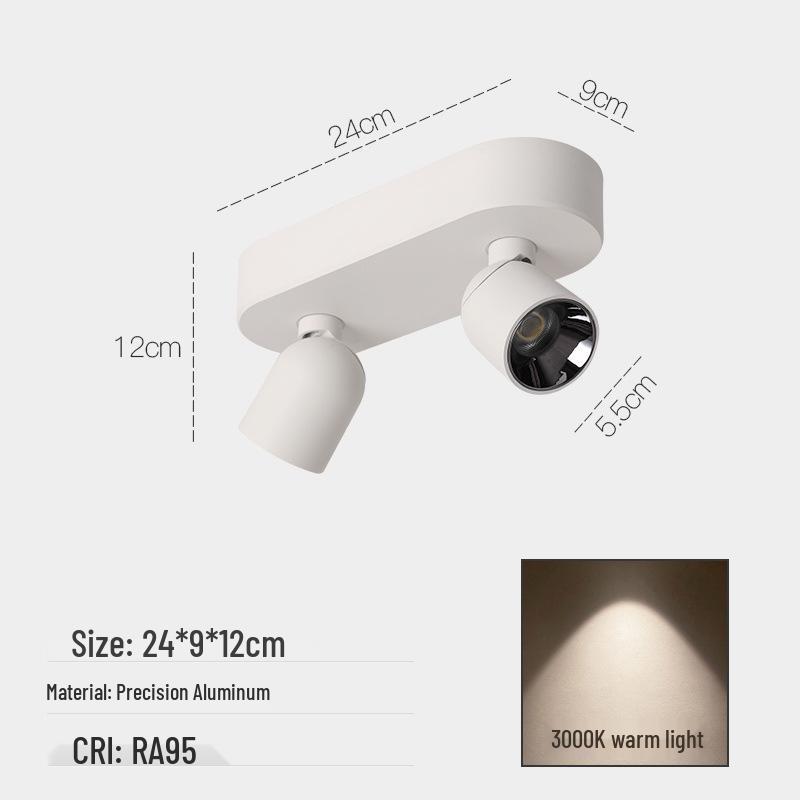 Adjustable Anti-Glare Folding Ceiling Spotlight with High Color Rendering for Household or Picture Lighting