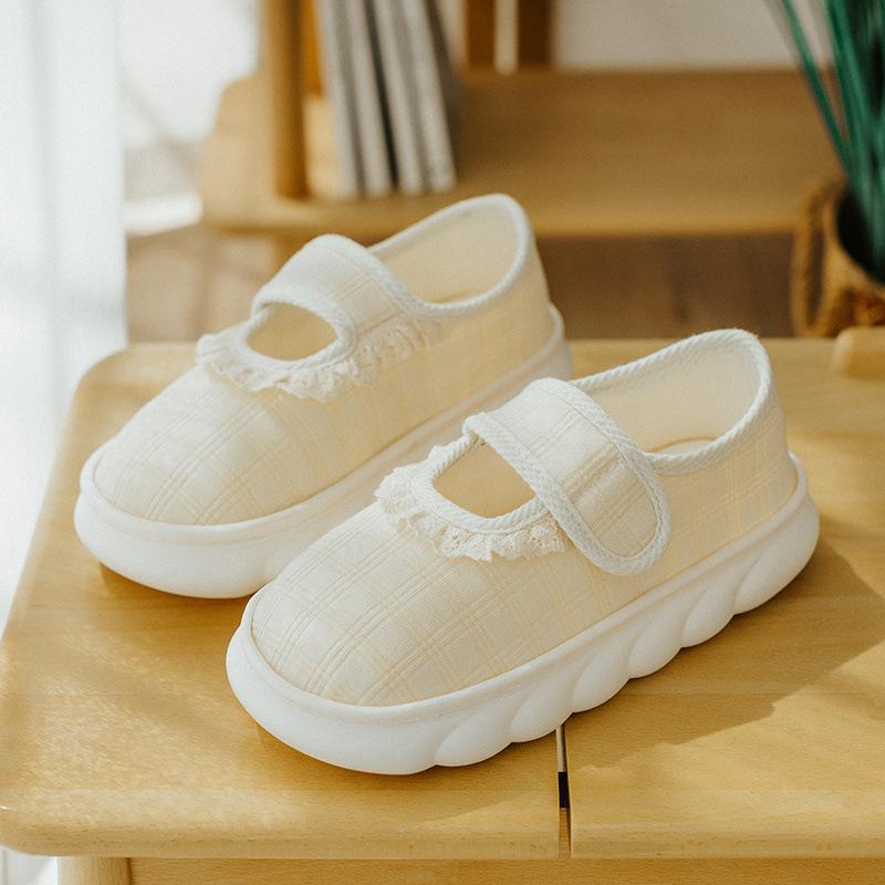 Послеродовые туфли дышащие для беременных больших размеров сумка на каблуке обувь для беременных весна и осень нескользящие на мягкой подошве тапочки 36-37 suitable for 36-37 feet бежевый 3745₽