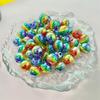 TX84 5Pcs 16mm Plating Color Cartoon Novel Fashion Rainbow Beads Beaded Bracelet Diy Handmade Girl Gift Jewelry Accessories