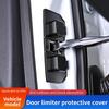 4-Pc Silicone Car Door Limiter Lock Buckle Protective Covers, Dustproof Shock-Absorbing Buffer Pads for Interior Use, 9.5x4.5CM