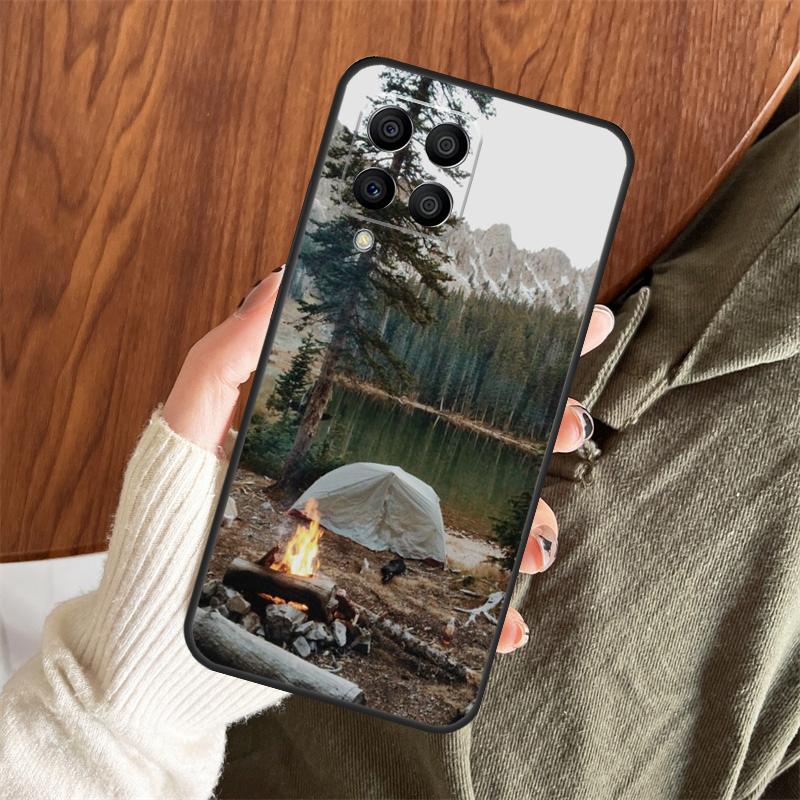 Funda Camping Naturaleza Montaña Para Samsung Galaxy M14 M34 M54 M12 M32 M52 M15 M11 M13 M06 M16 M36 M56 M31 M53 M35 M55