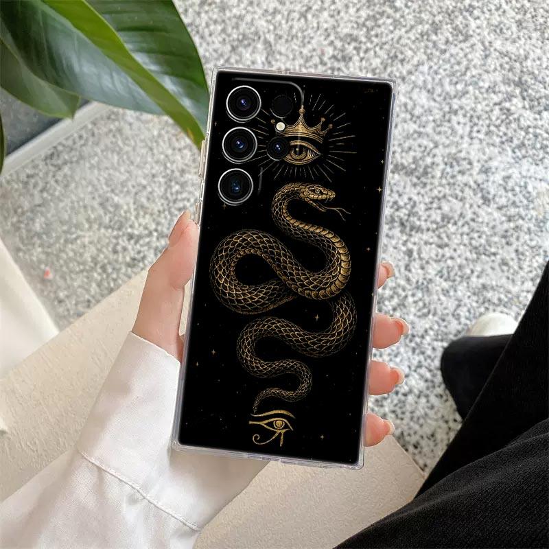 Snakes and Women Clear Case For Samsung Galaxy S26 S25 S24 S23 Ultra S20 S21 FE S22 Plus S26Ultra S25FE Soft Silicon Phone Cover