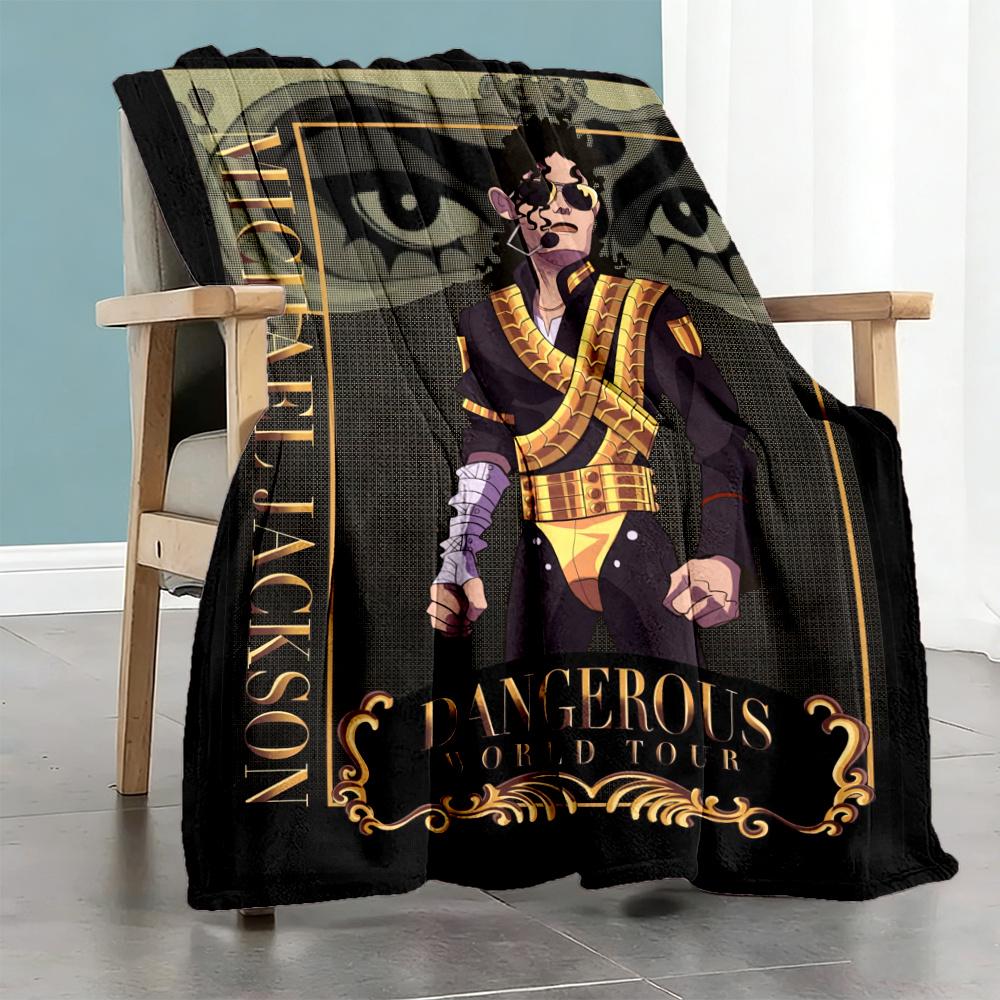 Michael Jackson Blanket Warmthful Decor Great For Chair Office Bed Allseason Use Digital Print Birthday Christmas Gift Blanket