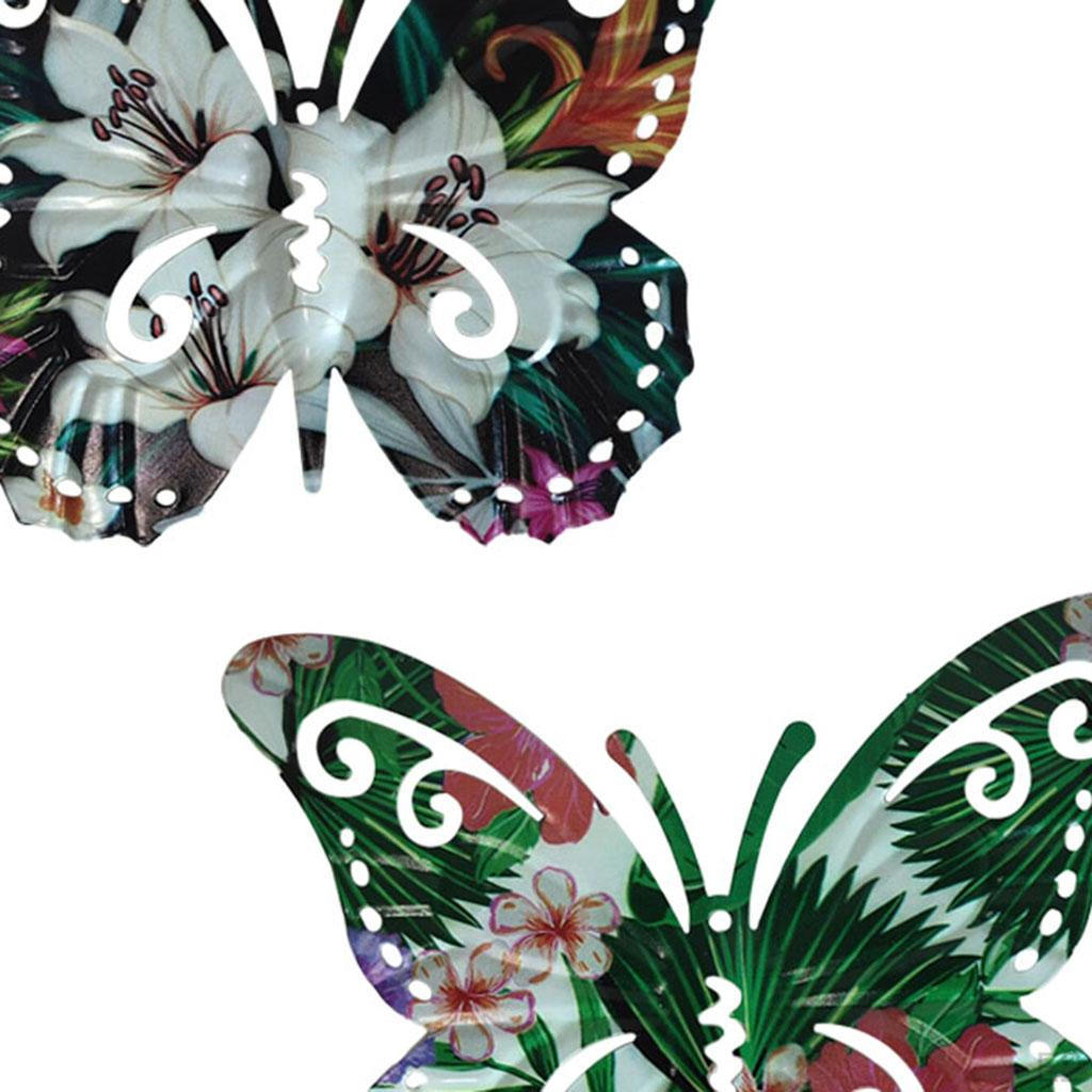 2pcs Handcrafted Butterflies Wall Decoration Sculpture Hanging for Bedroom Living Room Kitchen