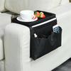 Bolsa Organizadora de Apoio de Braço de Sofá com 4 Bolsos - Bandeja Antiderrapante para Sofá para Controlo Remoto, Telefone, Snacks - Sala de Estar &; Essencial para Apartamento (serve Cadeira, Dormitório)