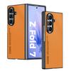 600D Business Sle Kevlar Carbon Fibre Leather Case For Samsung Z Fold 7 6 5 4 3 Solid Color Splice Shockproof Protect Cover