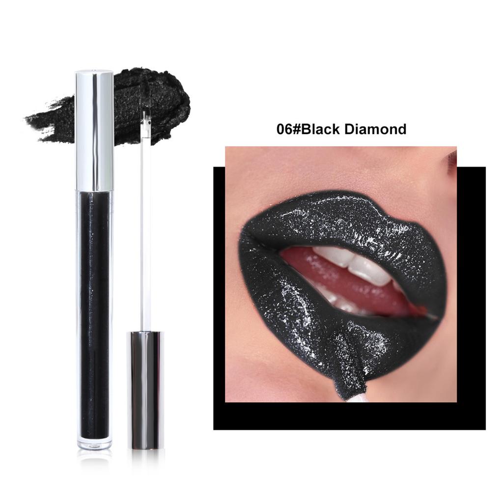 1 Piece Long Lasting Waterproof Liquid Lipstick High Pigment Glitter Lip Gloss Non Stick Transfer Smudge Proof Moisturizing Lip Makeup
