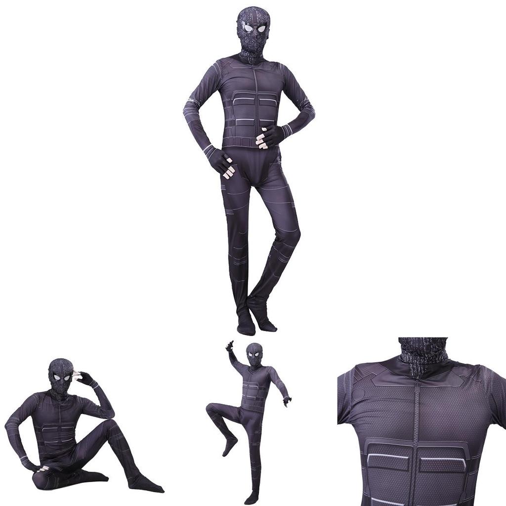 Spider-man Far From Home Stealth Suit Cosplay Costume Zentai Bodysuit With High Elasticity